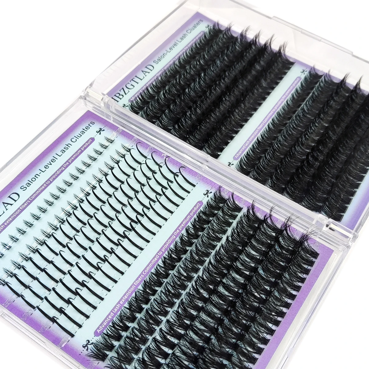 HBZGTLAD 60D-180D Volumen-Wimperncluster mit Spikes, Einzelwimpern-Cluster-Extensions, DIY Fairy/Manga-Stil – Detail 13