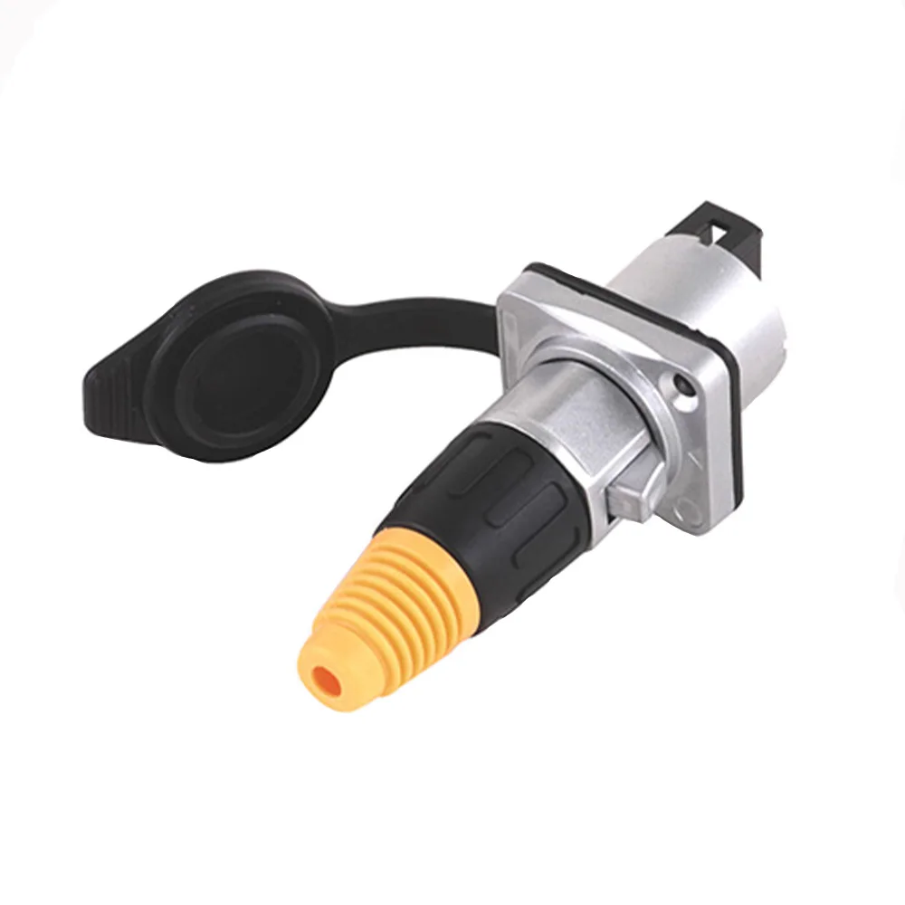 1pc RJ45 Waterproof Shield Male Plug Female Socket Chassis Panel Mount Network Connectors Metal Shell