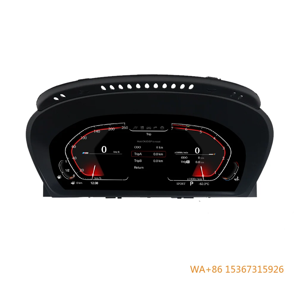 

Dashboard Fuel Gauge Smart Dynamic Display 1920*720HD LCD Screen Digital Instrument Cluster Speedometer for 5 Series E60 E6
