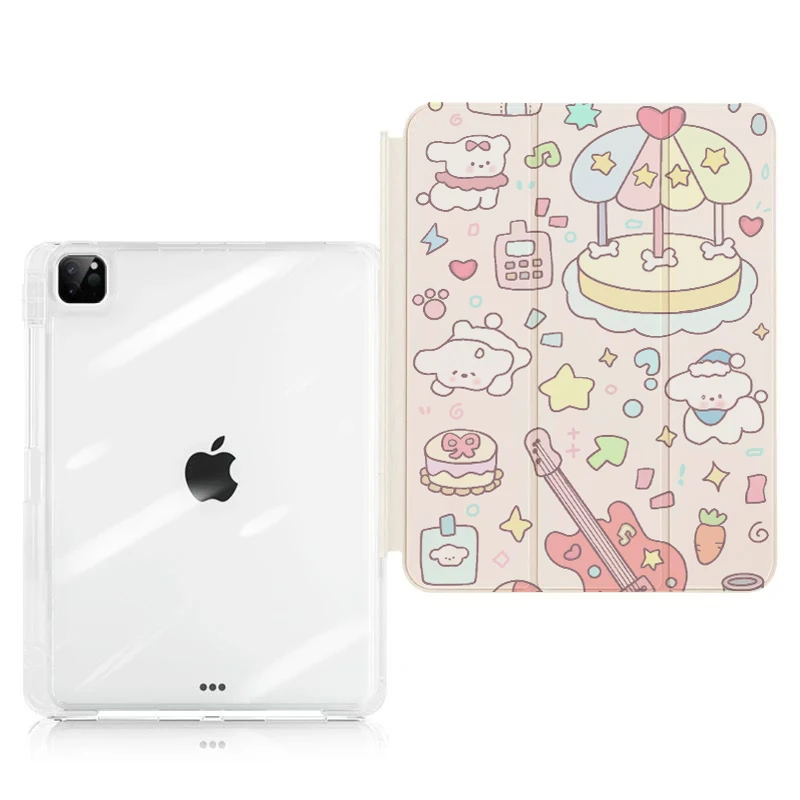 

For iPad For iPad Air 5 11 iPad 10 11th A16 Case For 10th Gen Case with Acrylic Clear Back Hard For Air 12,9 pro Air 13 case