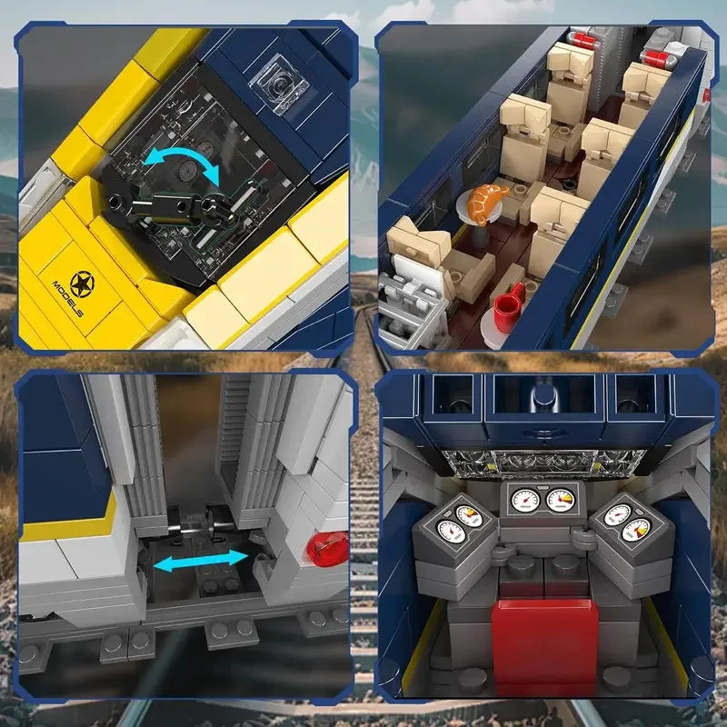 ตัวต่อรถไฟความเร็วสูง MOULD KING 12016 รุ่น British Express Passenger Train E320 ของเล่นตัวต่อแบบมีรีโมทคอนโทรล