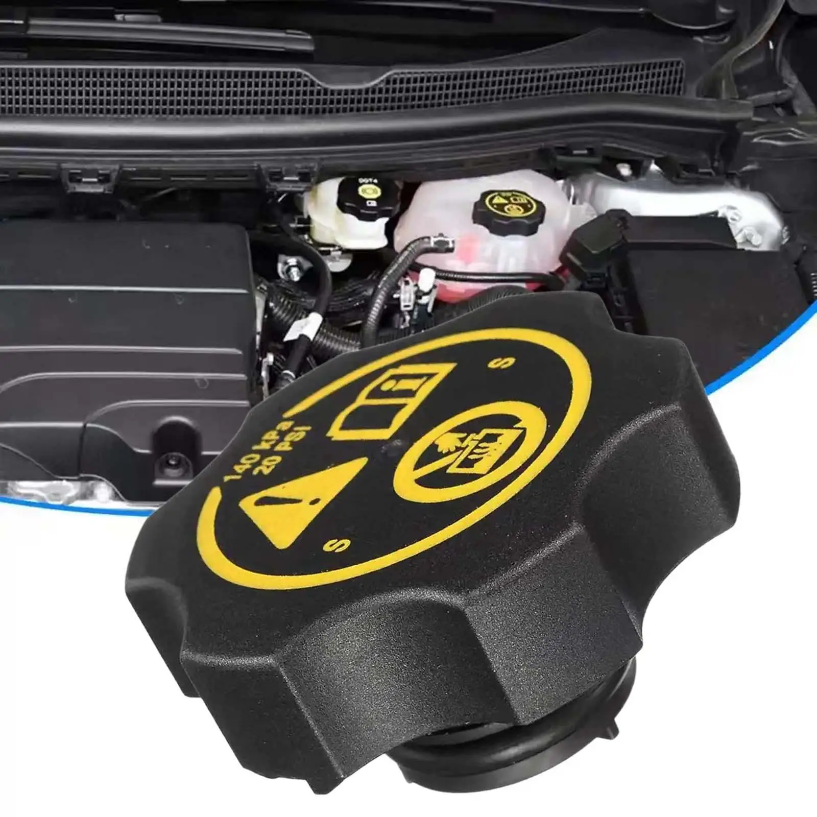Heat Sink Surge Tank Cap Easy Install Replacement Coolant Reservoir Water Tank Lid for Opel Models