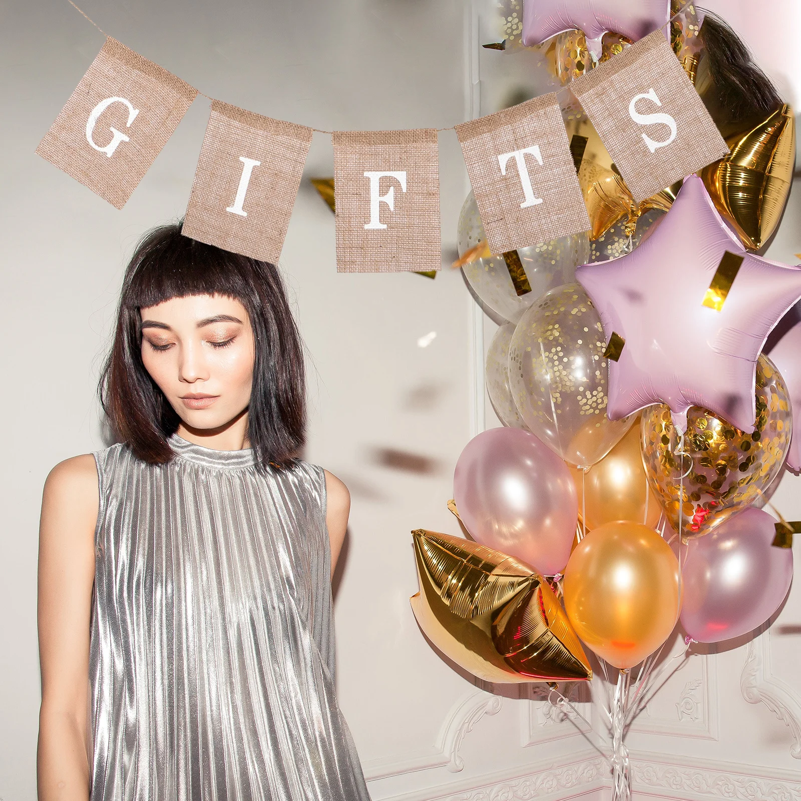 

Hanging Banner Burlap Festival Reusable Party Decoration Wedding Birthday Flag Pendant Festival Decor Decorative Bunting