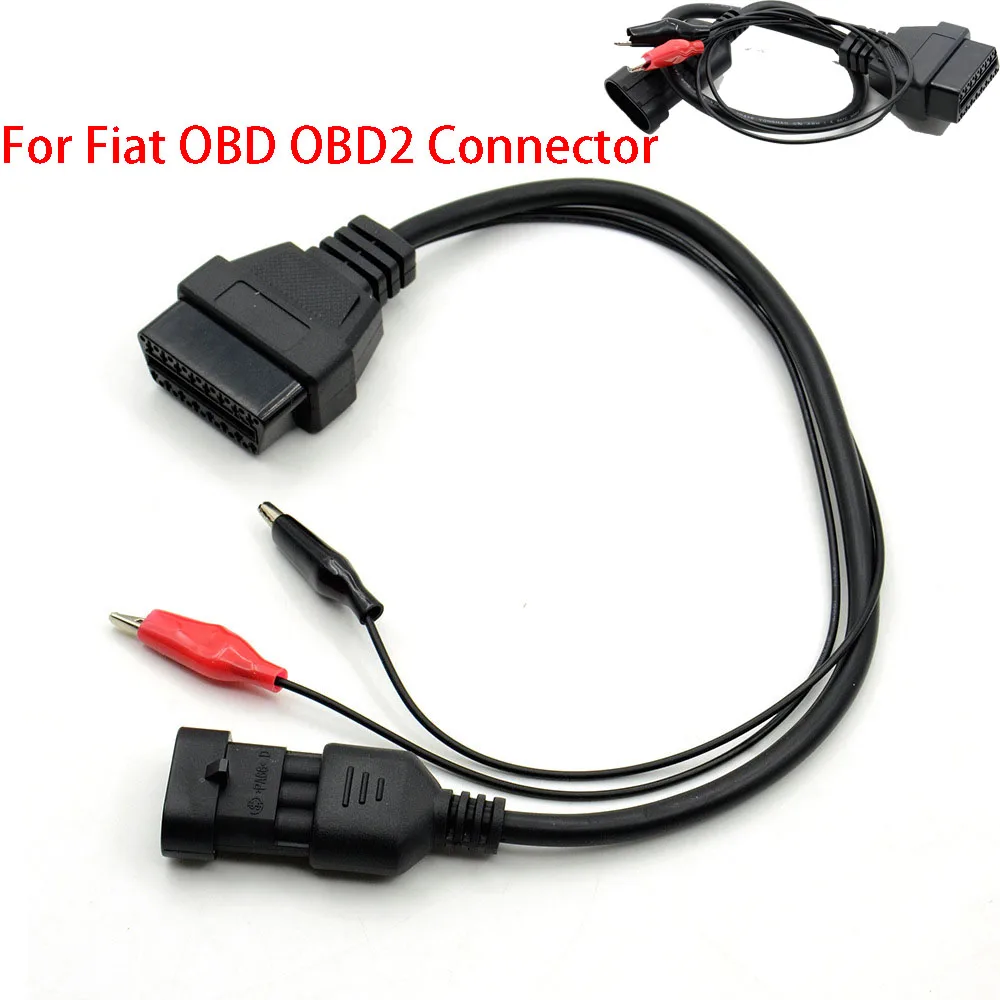 

For Fiat 3 Pin to 16 Pin OBD OBD2 Connector Adapter Auto Car Cable For Fiat 3pin Female Diagnostic Cable