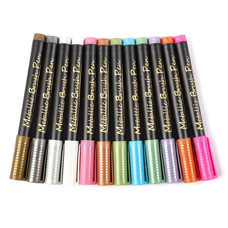 Colorful Waterproof Pen Metal Permanent Paint Markers Graffiti Oily Marker Pen Stationery