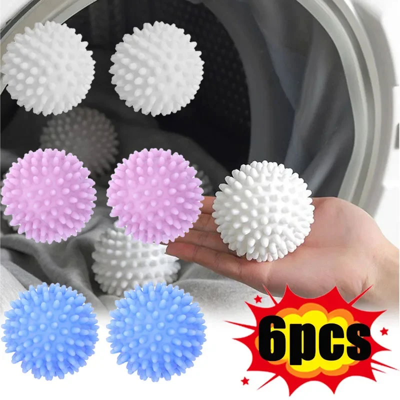 

6/1Pcs Magic Laundry Balls Reusable Anti-Winding Laundry Balls Drying Cleaning Ball Household Washing Machine Clothes Softener