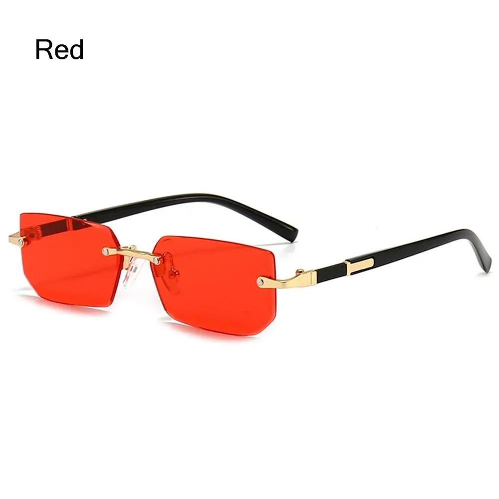 Y2K Rimless Rectangle Sunglasses Shades Fashion Retro  display picture 1
