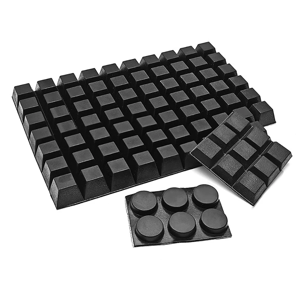 Self Adhesive Rubber Pads Black Non-Slip Furniture Feet Bumpers, Shockproof Sticky Rubber for Home Office Kitchen