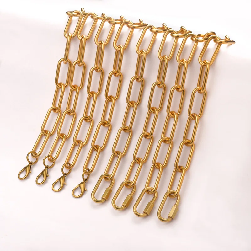 

Gold-tone Metal Links Chain Bag Strap For Designer Handbag Lady Soft Trunk Handbag Lady Purse Parts Replacement