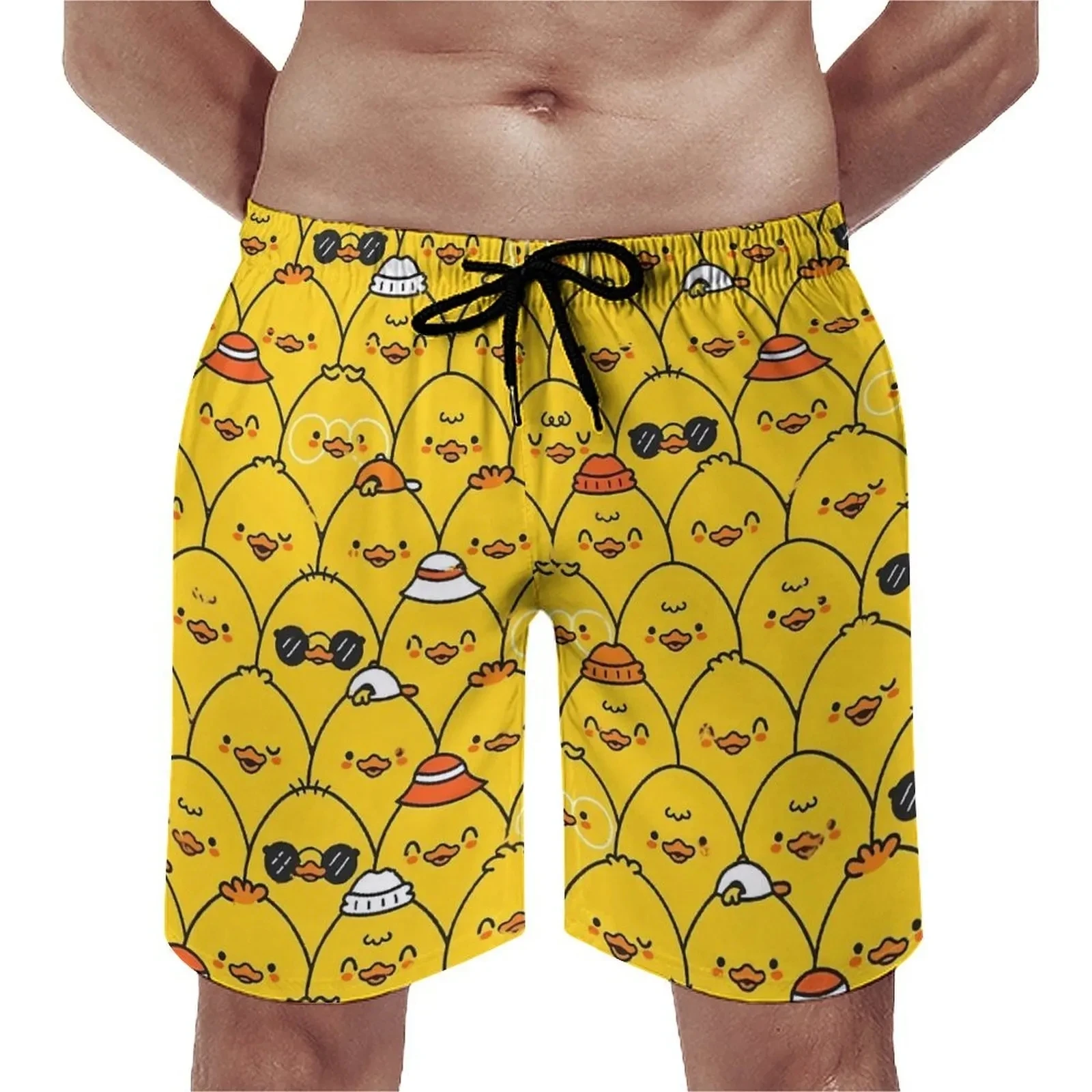 New Yellow Ducks Beach Shorts Man Gay Swimsuit Men's Floral Board Sports Surf Quick Drying Men Swimming Trunk Swim Wear Hawaii