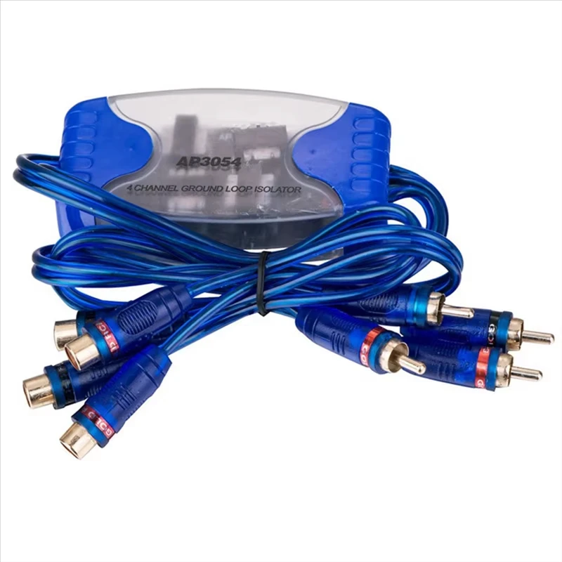 

Universal Car/Home Audio Noise Filter - 4 Channel RCA Ground Loop Isolator Sound Eliminator
