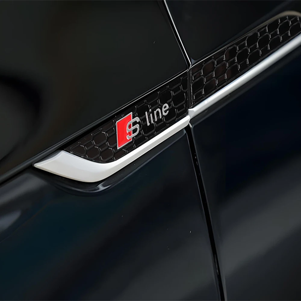 

2pcs ABS S5 SLINE ABT Badge Car Fender Side Wing Emblem Sticker For AUDI quattro A4 A5 A6 A7 A8 Q2 Auto Modification Accessories