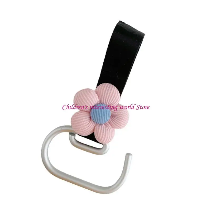 Baby Pram Hook Hanging para bolso pañal colgante Purso 360 grados Cotting MultiFuntion Flower Pushir Soporte 425F