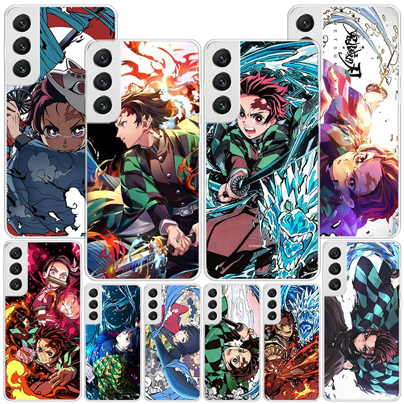 Kimetsu No Yaiba Demon Slayer Phnoe Case for Samsung Galaxy S23 S24 Ultra S22 Plus S21 S20 FE S10E S10 S9 S8 + Unique Cover Coqu