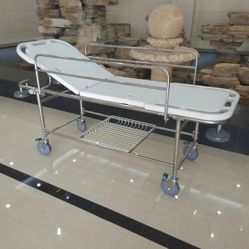 WS408 Adjustable Simple Manual Hospital Stretcher Cart