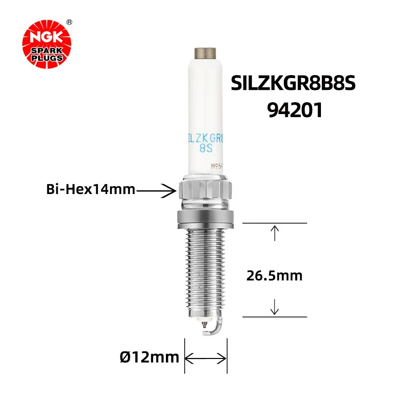 NGK Iridium Platinum Spark Plug SILZKGR8B8S 94201 is suitable for  MINI220320430530（4PCS)