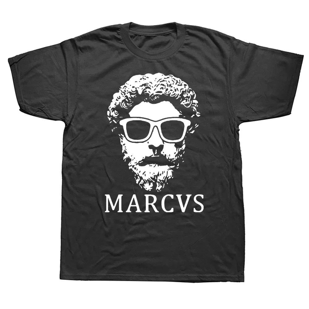 Stoicism Philosopher King Marcus Philoso T Shirts Graphic Cotton Streetwear Short Sleeve Birthday Gifts Summer Style T-shirt Men