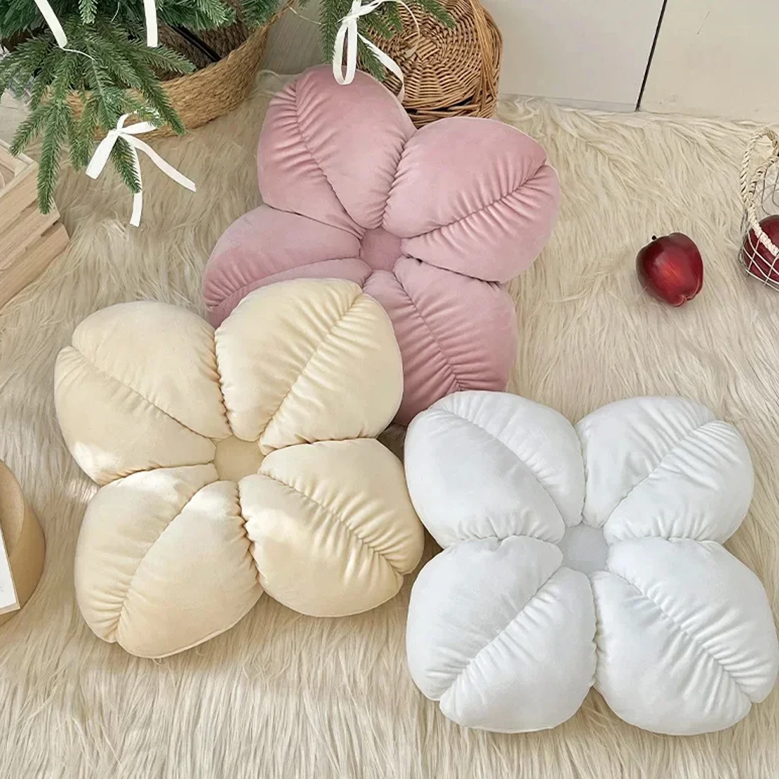 

Flower Cushion Soft Chair Nordic Style Office Sedentary Cute Student Dormitory Butt Cushion Pillow Cushions Home Decor 쿠션