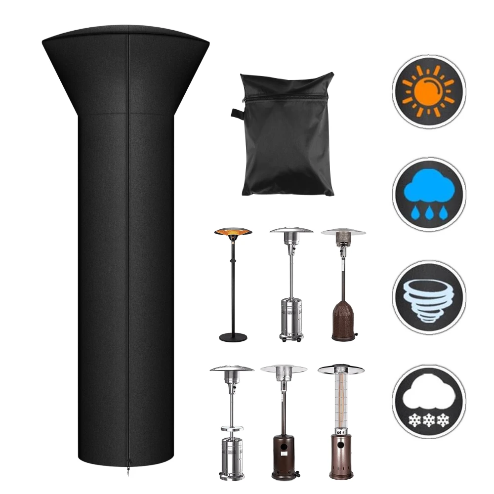 Funda Impermeable para Calentador de Jardín – Protector Antipolvo con Cremallera