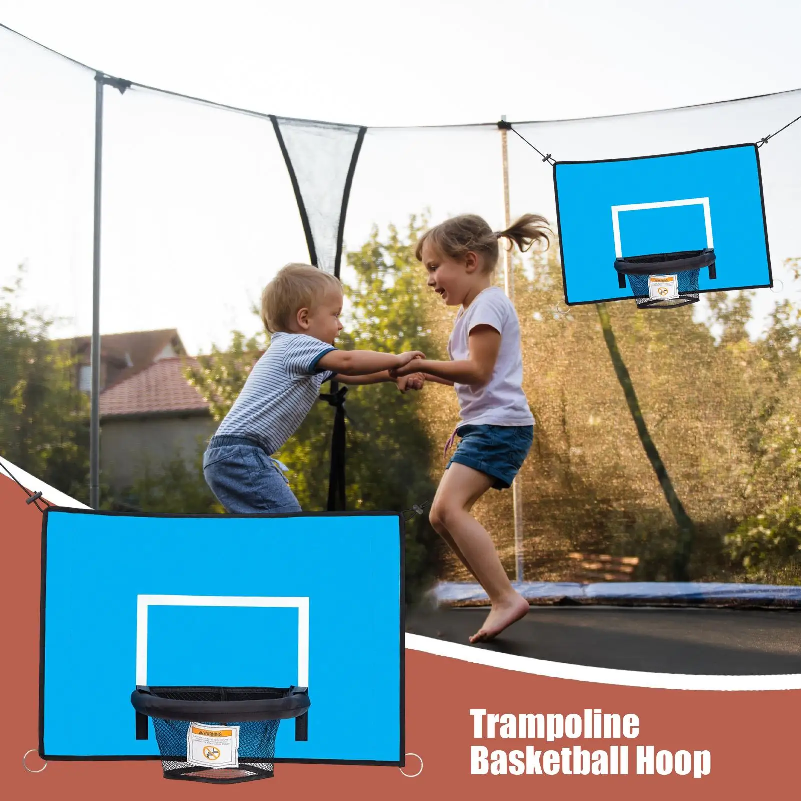 Trampolín baloncesto Dunking Hoop con bomba pelotas de baloncesto, aro sistema de ejercicios de baloncesto fácil instalación para parque