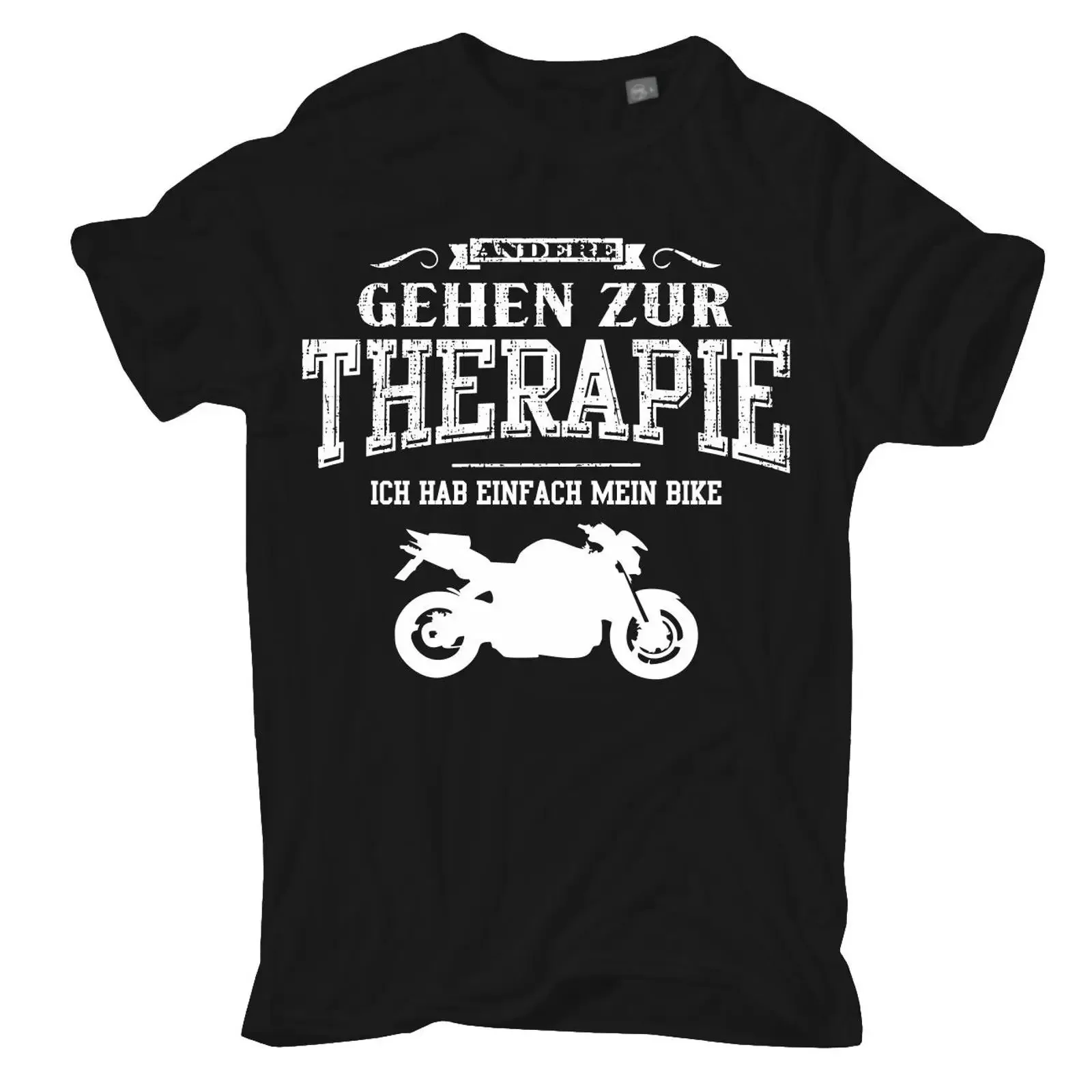 T Shirt Andere gehen zur Therapie MEIN MOTORRAD bikes maschine Chopper Custom vintage Washed Slightly Casual Versatile