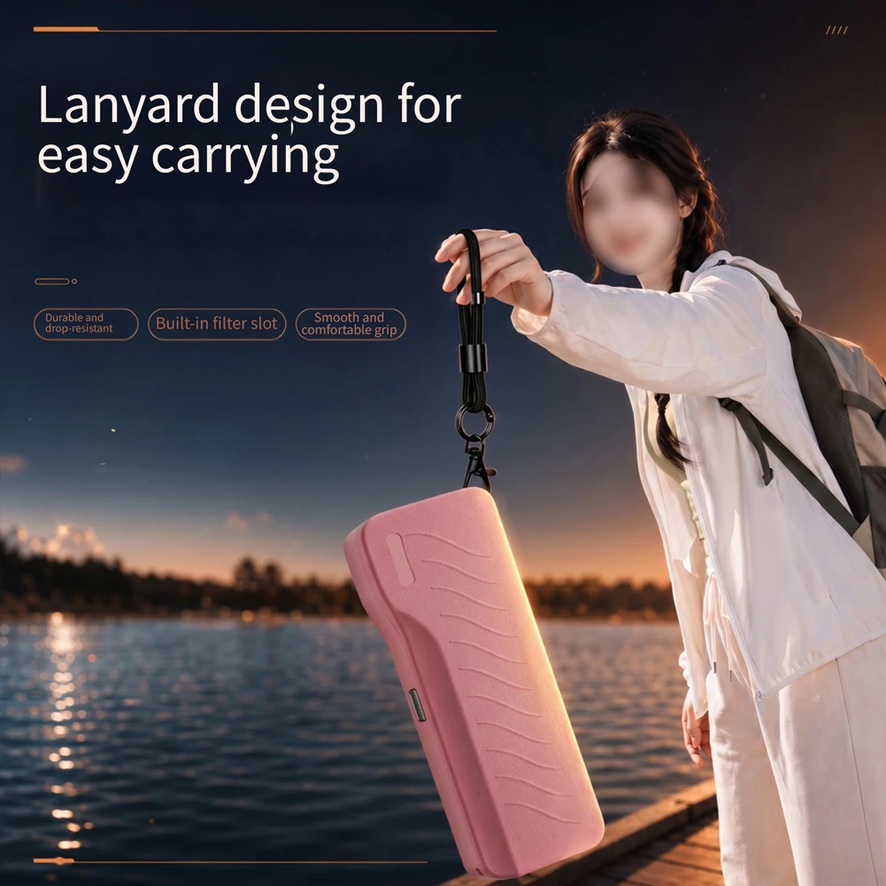 Waterproof Hard Case For DJI Osmo=Pocket 4 With Lanyard, Shockproof Travel Storage Box Holding 2 Memory Cards For Outdoor