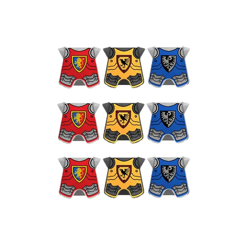 Military Building Blocks Medieval Solider Knights Equipments Mount War-Horse Wolf Flag Vests Shields Fiery Dragon Mini Blocks