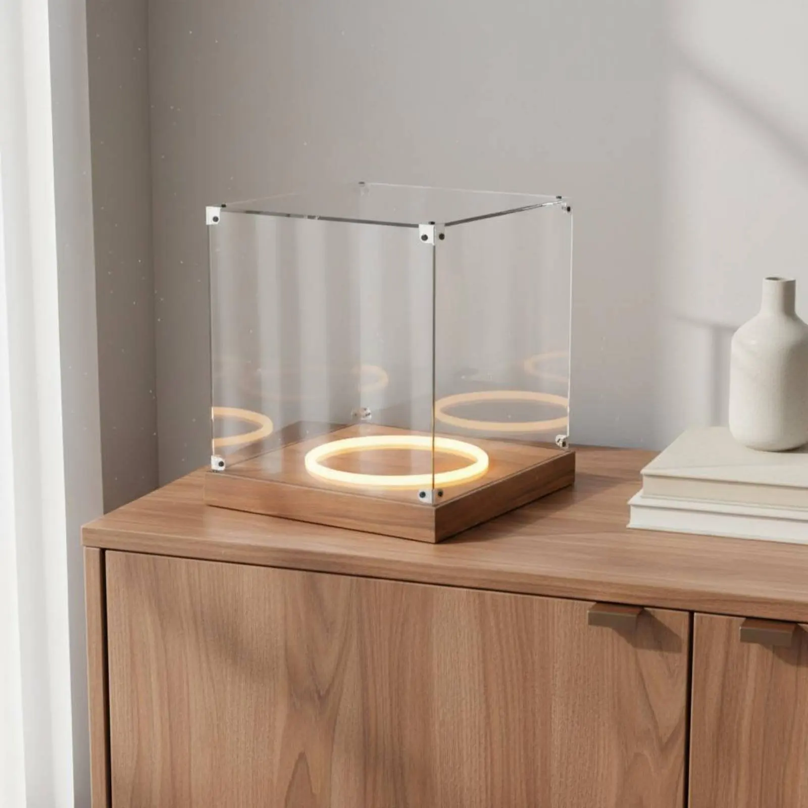 

Acrylic Roundball Display Case High Visual Clearness Athletic Sphere Display Box Clear Sports Sphere Box Sturdy Construction