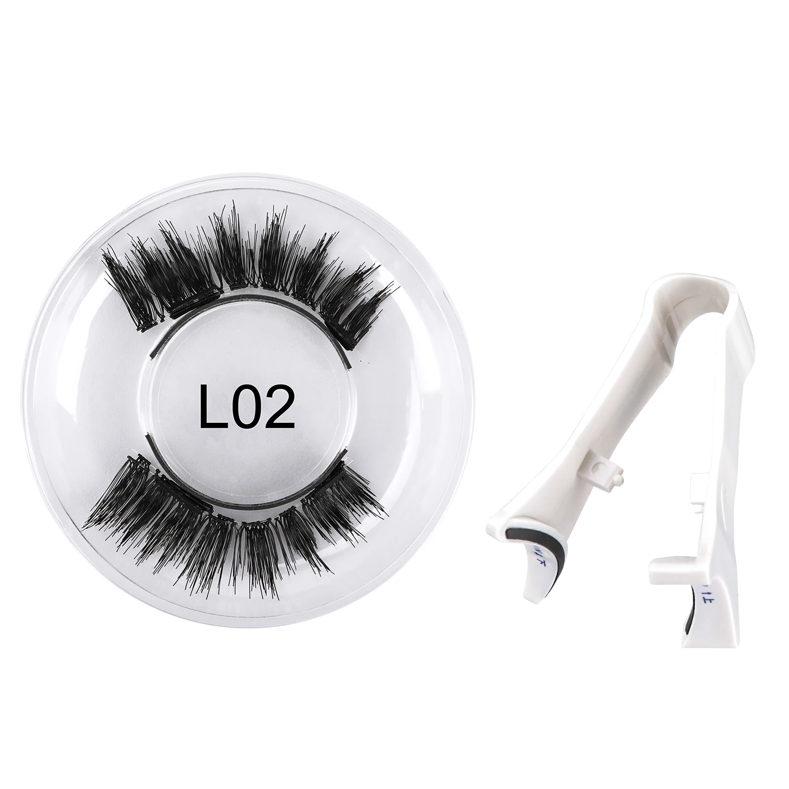 Reusable Magnetic Eyelashes with Applicator Tweezers set 3D Natural Magnetic False Eyelashes Self-adhesive lashes strip supplies