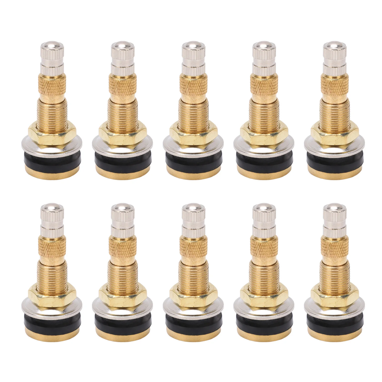 Tubeless Air Liquid Valve TR618A Air Liquid Tubeless Tire Valve Stem Brass 1 7/8in TR618A for Tractor 0.625in Valve Hole