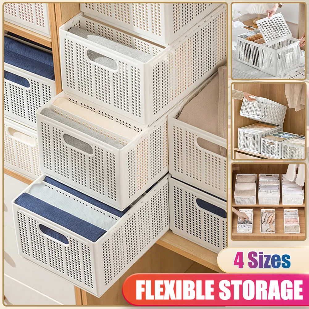 Wardrobe Clothes Organizer With Detachable Dividers 7 Grids Folding Clothes Organizer For Closet Storage For Jeans Socks Shirts