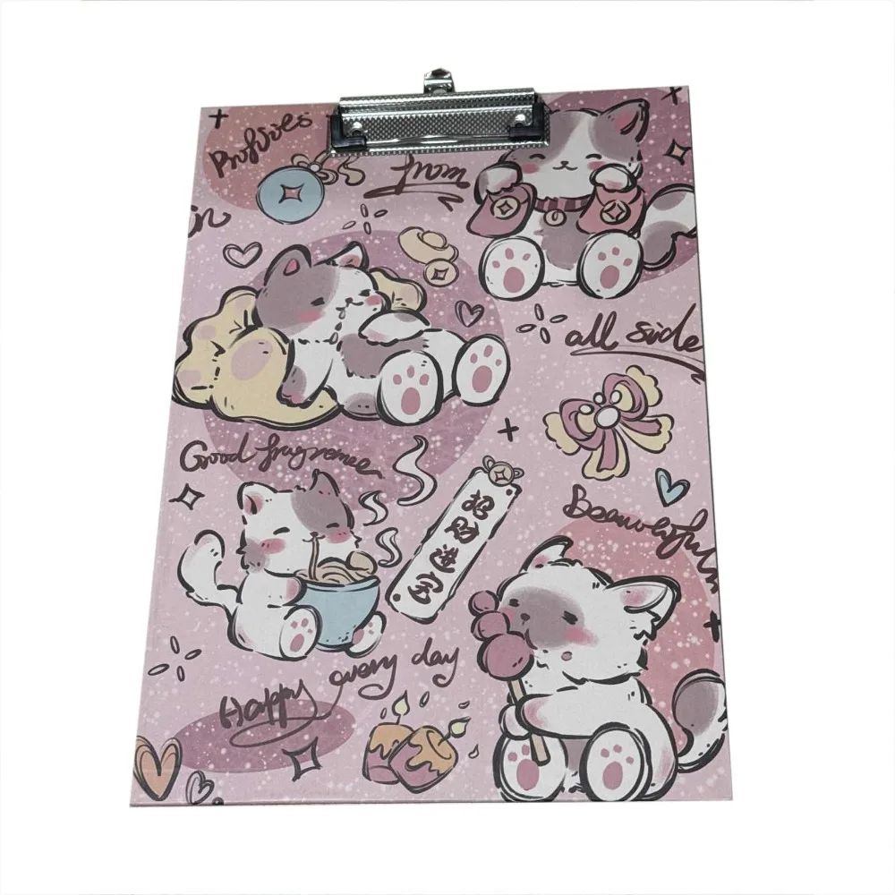 

4 Style Simple A4 Folder Board Thicken Durable File Storage Clipboard Wear-resistant Multifunctional Writing Board Office