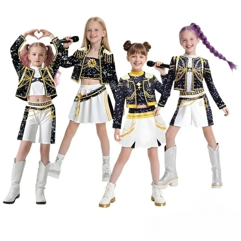Movie K-pop Cosplay Girls Group Costume for Kids Costume Watch Favorite Stage Performance Clothes Halloween Dress
