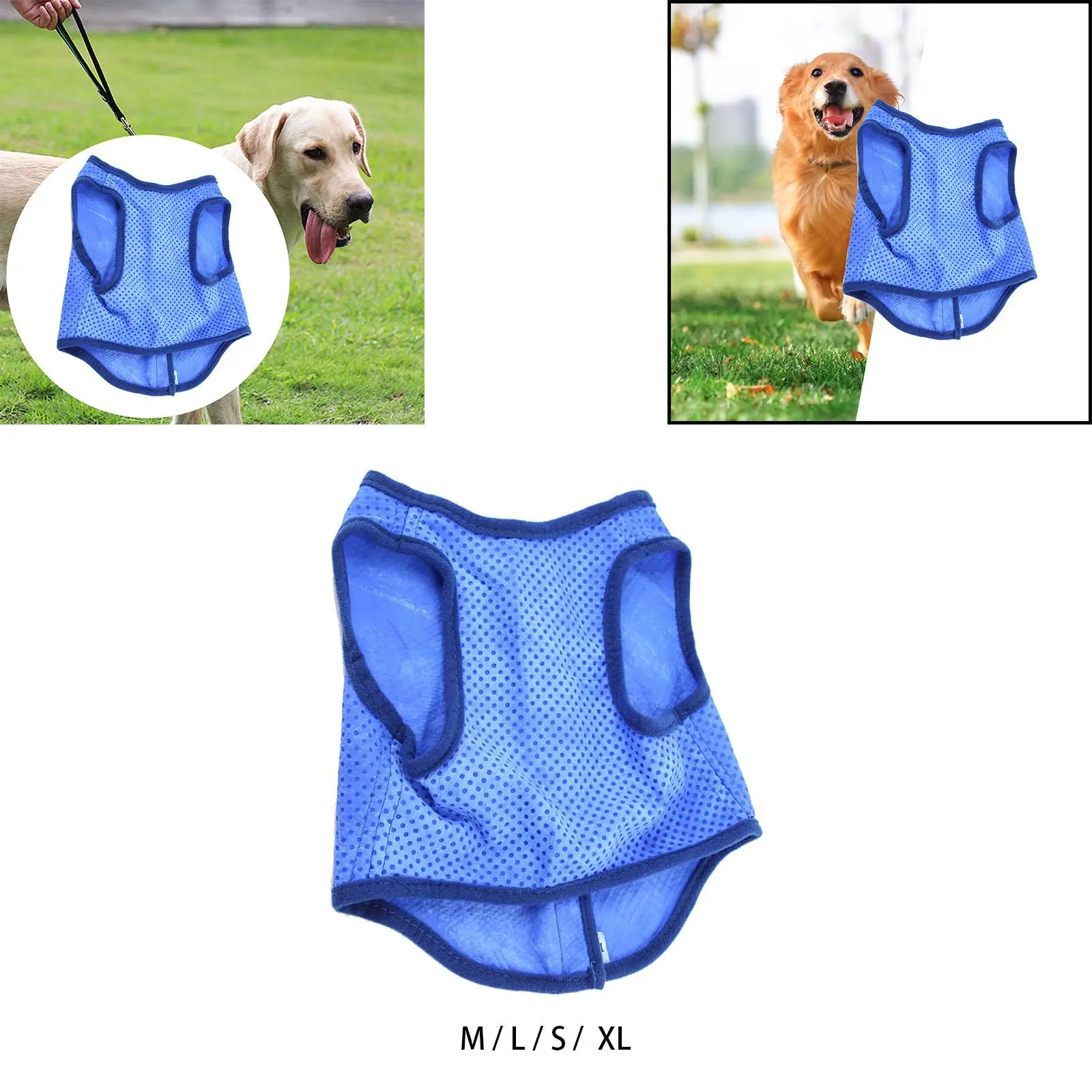 Pets Dog Cooling Vest Comfort Breathable for Small Medium Large Pet Dogs Sleeveless Vest for Sport Beach Training Walking Hiking