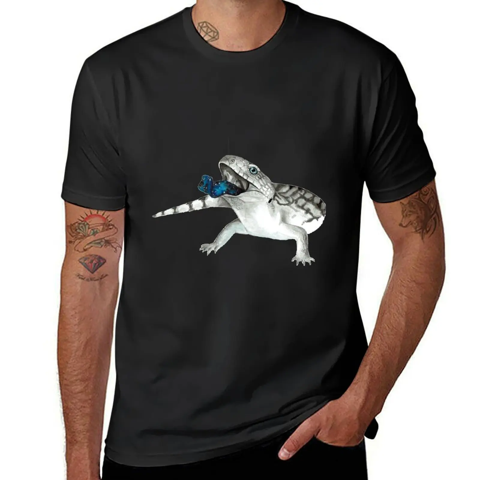 

Cosmic Blue Tongued Lizard T-Shirt cute clothes sublime black t shirts for men
