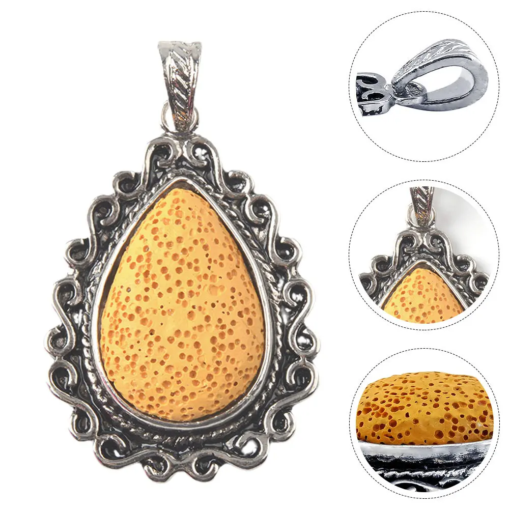 

Подвеска в форме капли воды из вулканической лавы для изготовления украшений своими руками, декор для ожерелий и браслетов, подвесные украшения, шармы для детей