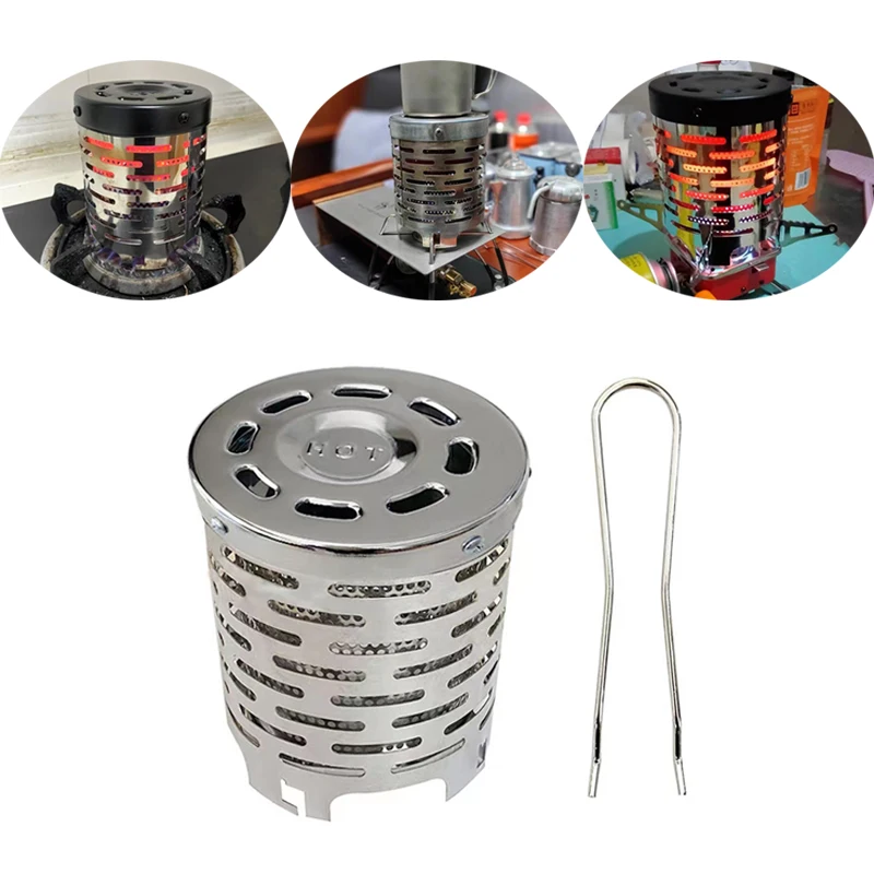 Mini Gas Heater Stove Wear-resistant Outdoor Camping Portable Steel Warmer Heating Cover Equipment