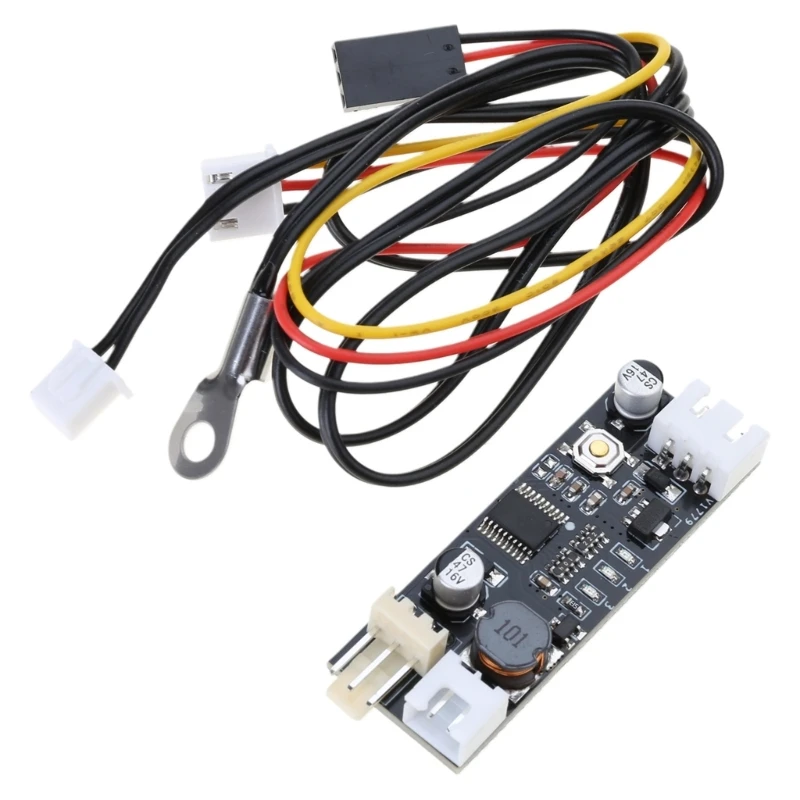 Single DC12V 0.8A PWM 2-3 Wire Fan Temperature Control Speed Controller Chassis Computer Noiseor PC CPU Coolers Fan