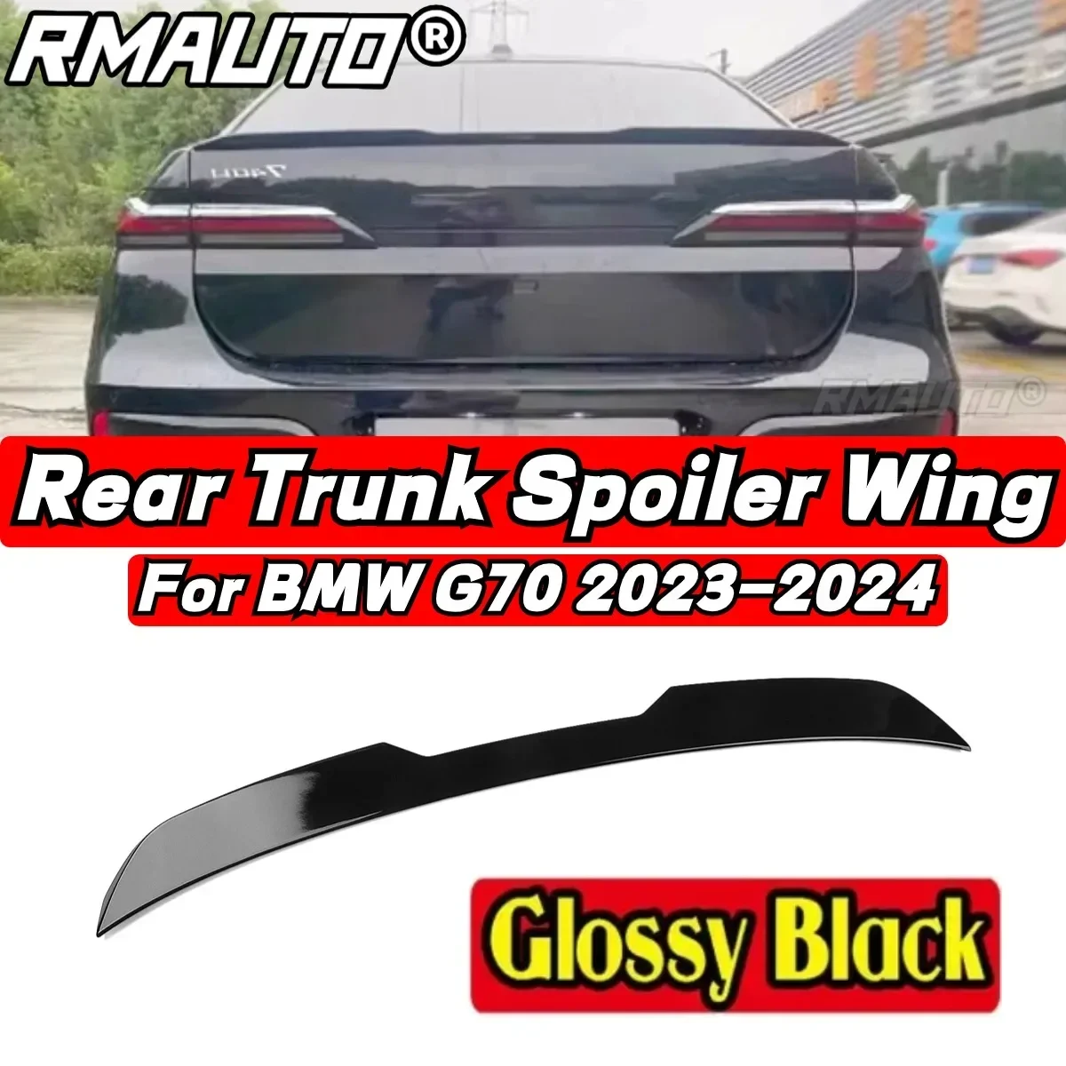 BMW G70 Car Rear Trunk Spoiler Exterior Part Gloss Black Car Rear Spoiler Wing For BMW 7 series G70 2023 2024 Car Accessories