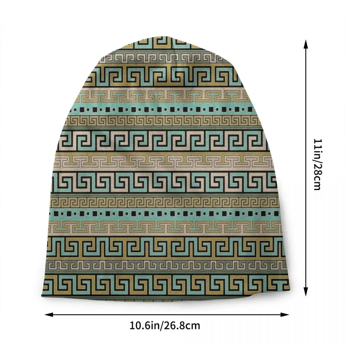 Meander Pattern Greek Key Ornament Bonnet Hats Street Knitted Hat For Women Men Winter Warm Skullies Beanies Caps