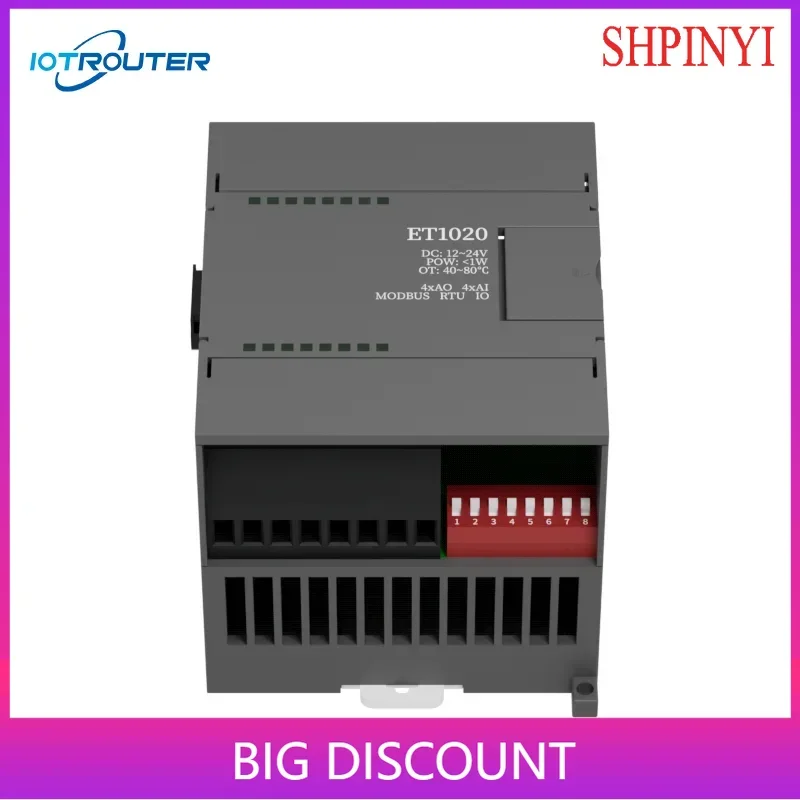 Digital Input 4AI 4AO RS485 Modbus I/O Remote Controller Module Modbus Rtu Io