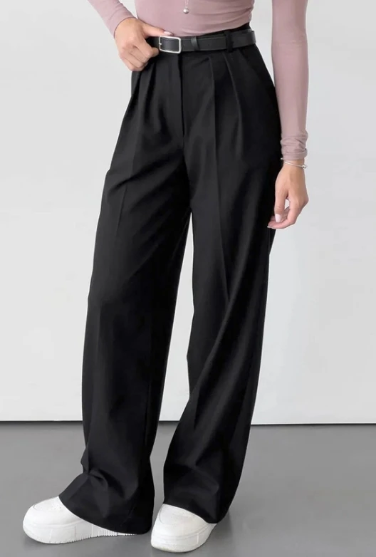 Grey Commuting Loose Wide Legged High Waisted Casual Trousers Autumn Fashion New Women's Trousers