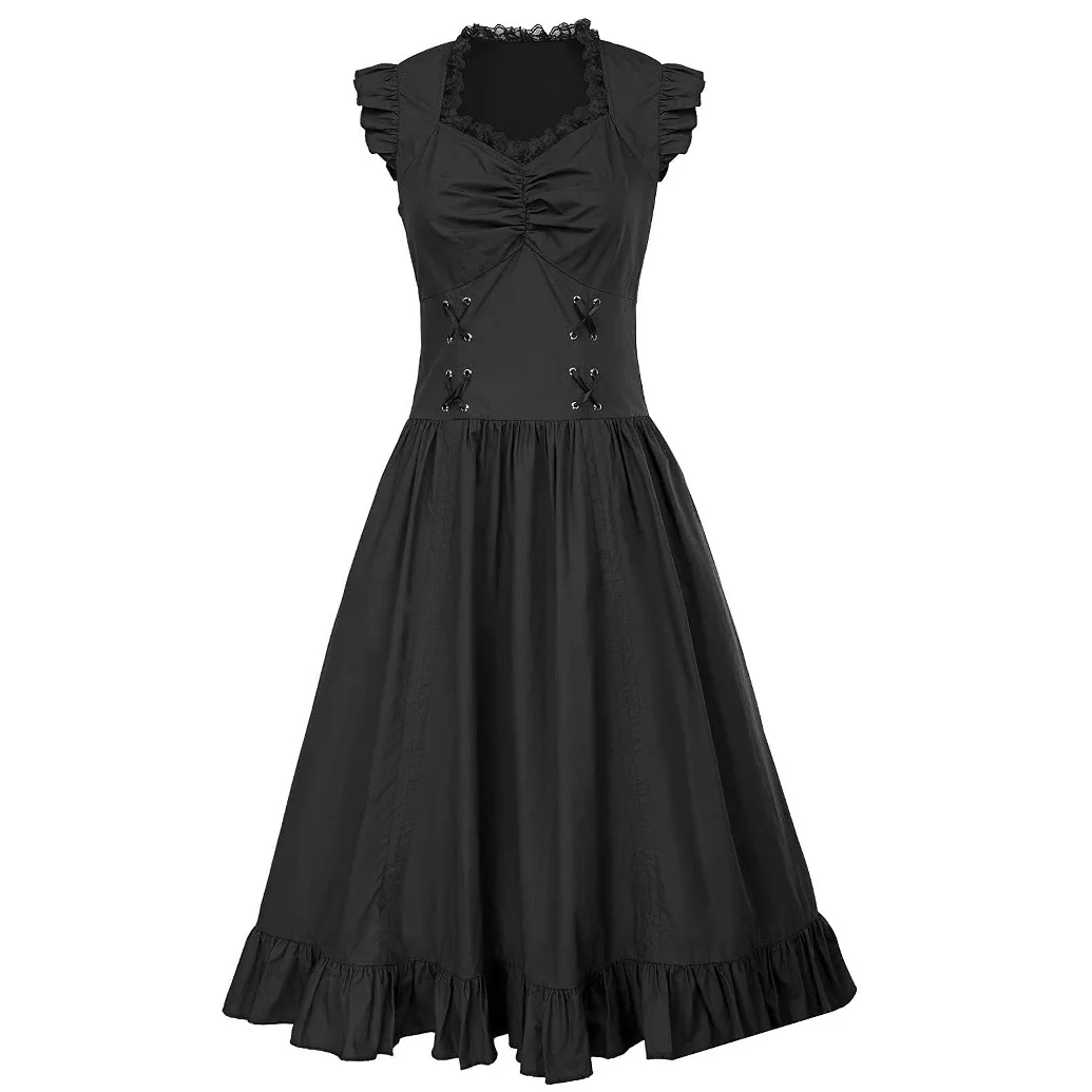 Жилет эпохи Возрождения, средневековое женское платье Виктории на шнуровке с неровным подолом, без рукавов, милый готический пиратский костюм для косплея, пиратский костюм