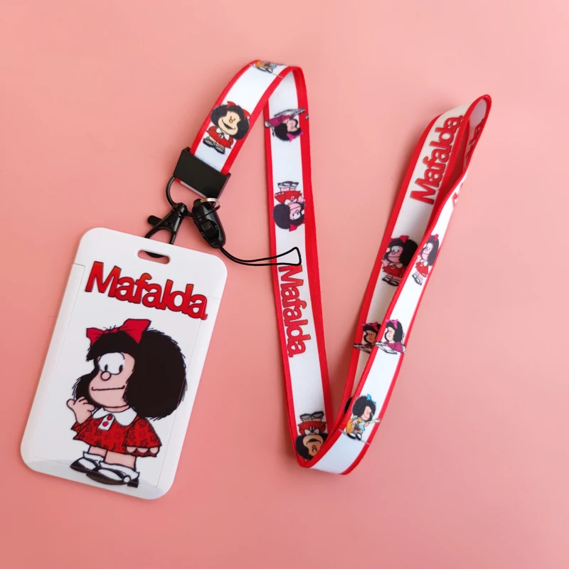 Portatarjetas de identificación a la moda para mujer, llavero con correa para el cuello, estuche para tarjetas de autobús para niñas, cordón para puerta infantil, portatarjetas de identidad, funda para tarjetas de crédito