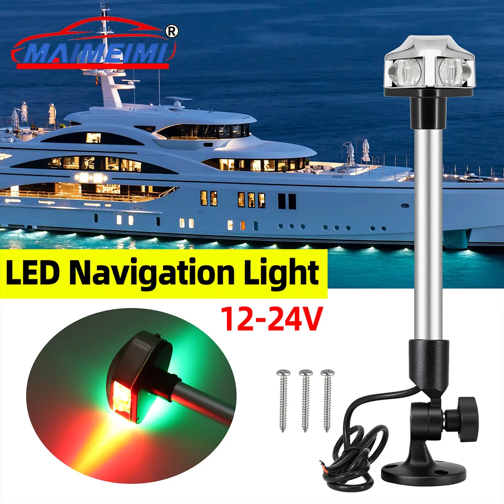 

NEW Fold Down 180 Degree LED Boat Navigation Light for Yacht Marine Anchor Light 12~24 V Sailing Signal Light Boat Accessories