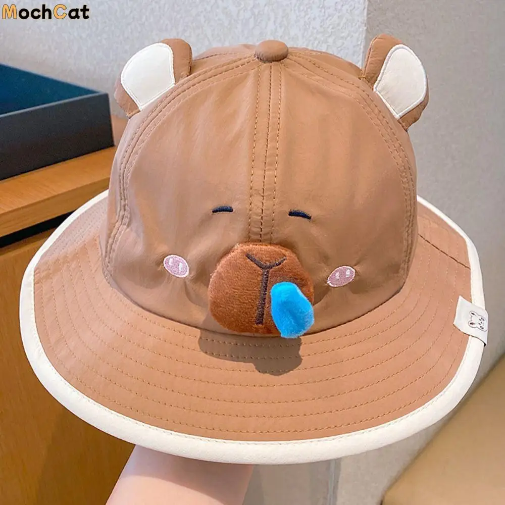 

Breathable Kawaii Capybara Baseball Hat Cartoon Sunshade Kids Summer Sunhat Anti-UV Fishmen Hat Children's Peaked Cap Travel