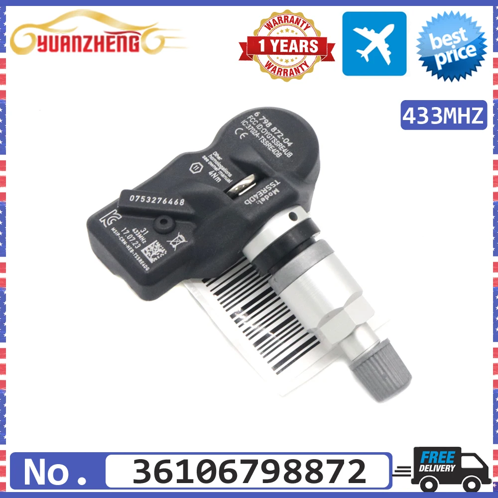 

433 МГц TPMS датчик давления в шинах 6798872 для BMW X1 X3 X4 Z4 5 6 7 MINI ROOLS ROYCE 36106798872 36106874830 36106890964