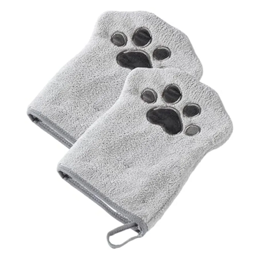 

【Spot goods】Muddi Mitt Microfiber Reusable Pet Wipes Grooming Towel Glove Machine-Washable Soft Double-Sided Bath Mitt Replaces