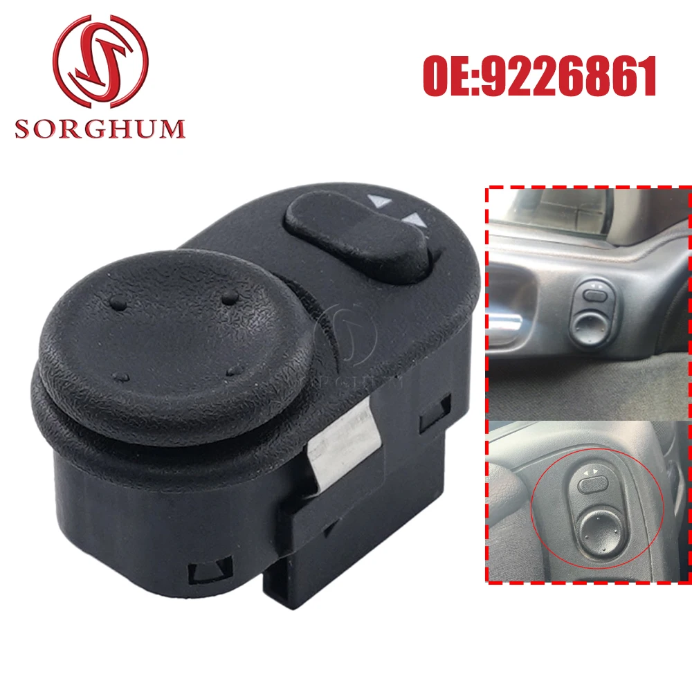 SORGHUM 9226861 Rear View Side Mirror Switch Adjust Control Knob For Opel A G F Corsa Meriva Vectra B Zafira A Vauxhall 9226863