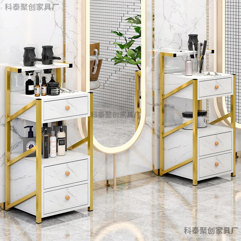 Lemari Alat Salon Rambut, Rak Multifungsi, Lemari Potong Rambut Kecil